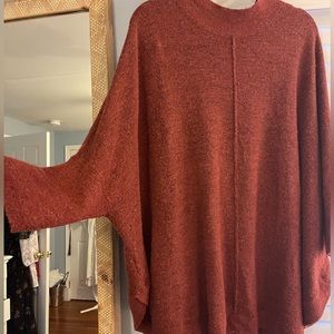 Loft plus crew neck poncho